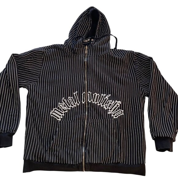 Metal Mulisha Vintage Mens Jacket Size Large Black War Paint Reversible Rare - Picture 3 of 16